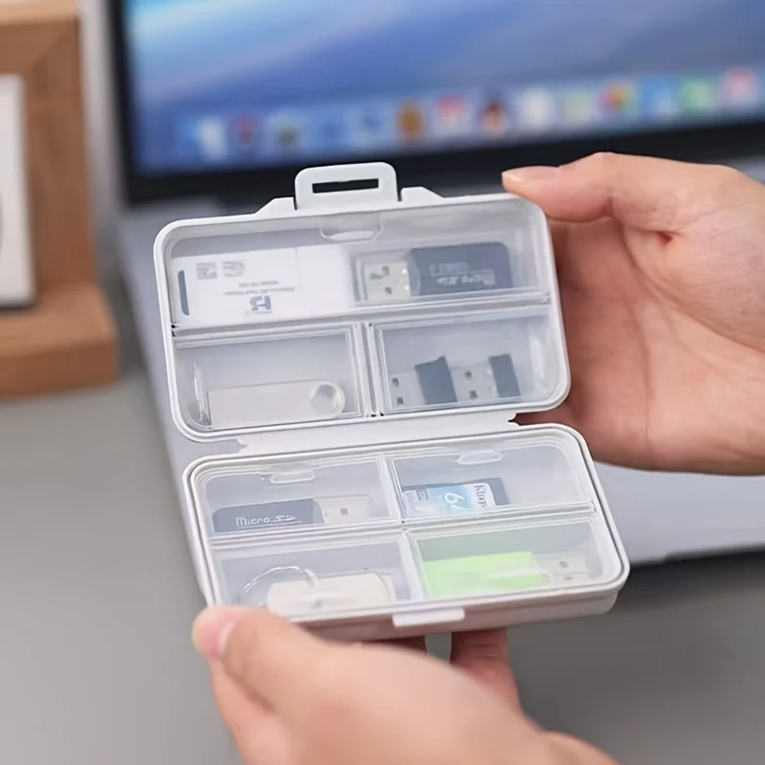 1PC USB Storage Box with Compa - Stationery Office Supply Store avaliação e preço