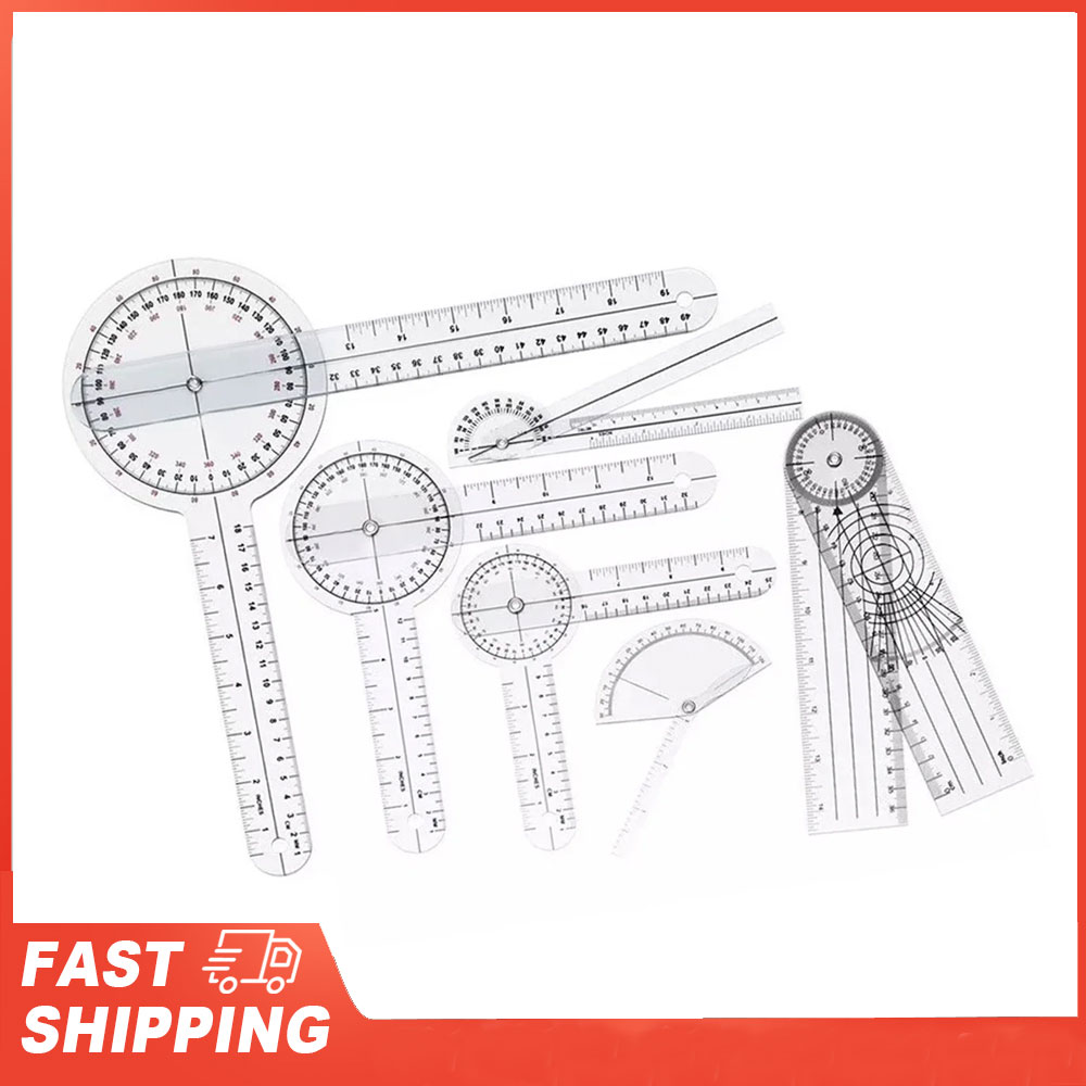 6PCS Medical Goniometer Set PV - Ruler Set Transparent avaliação e preço
