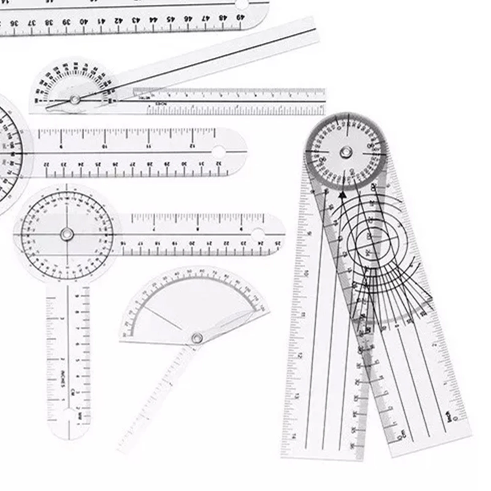 6PCS Medical Goniometer Set PV - Ruler Set Transparent avaliação e preço
