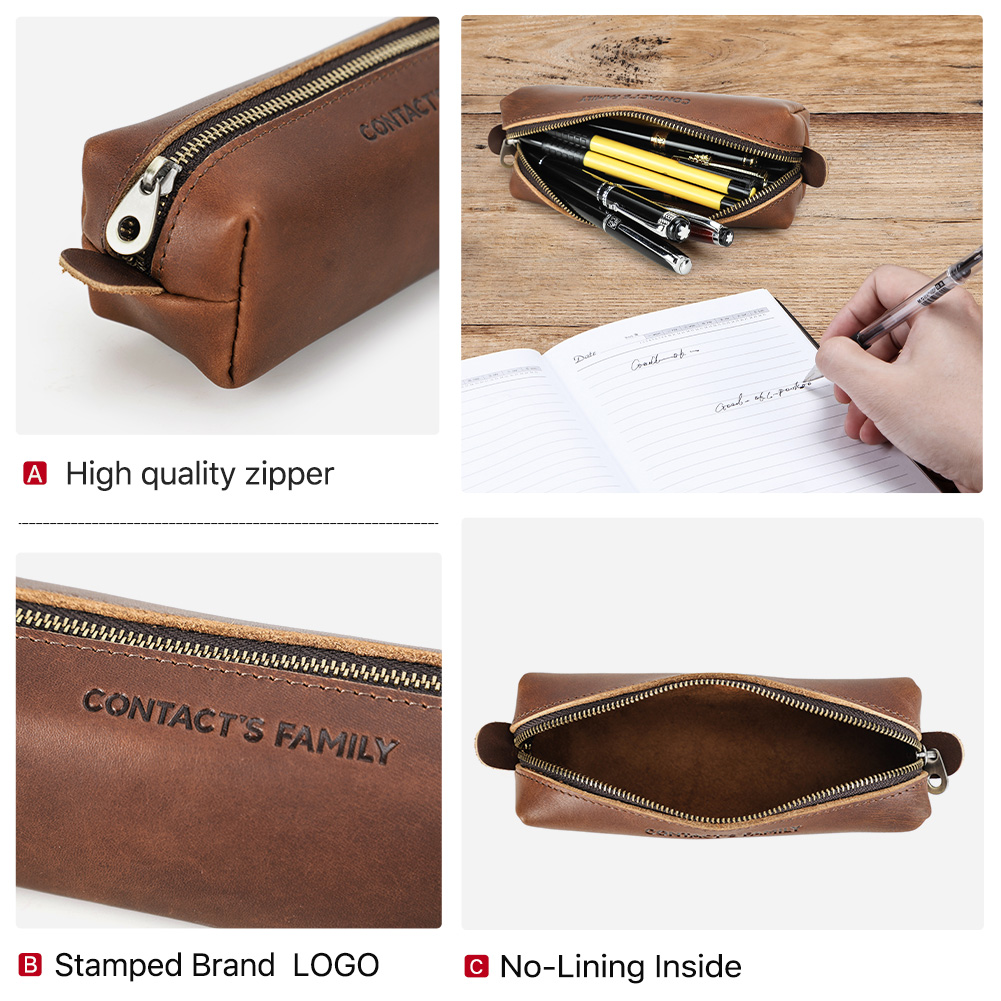 Retro Leather Pencil Case High - Office Stationery Supply Business avaliação e preço