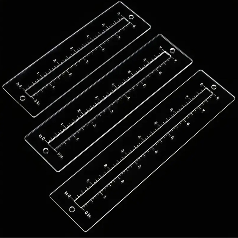 3pcs Acrylic Zipper Template S - Ruler Set Transparent avaliação e preço
