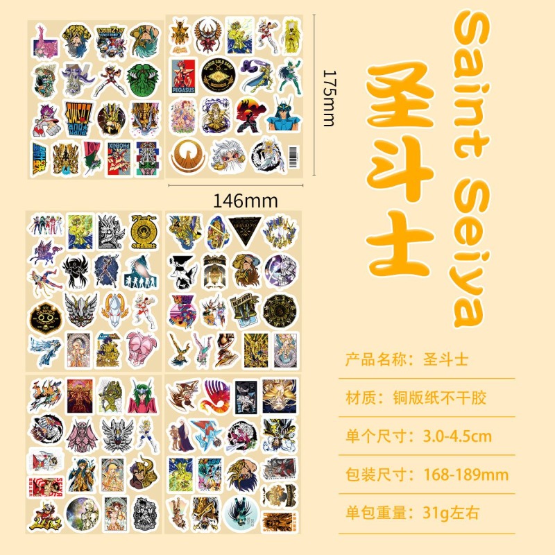 101Pcs Saint Seiya Anime Stick - Stationery Office avaliação e preço