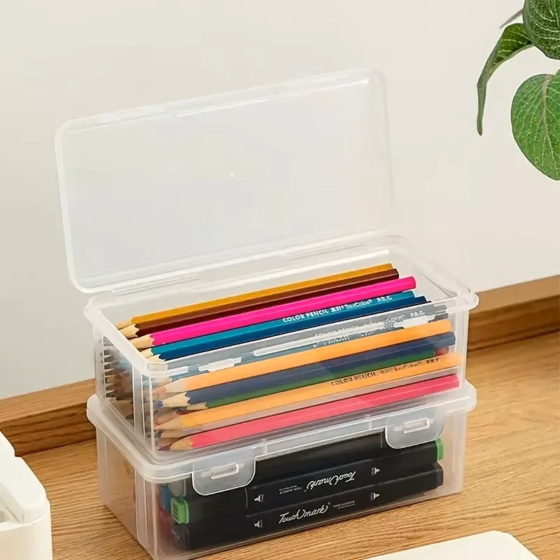 4 large transparent PP storage - Stationery Office Supply Store avaliação e preço