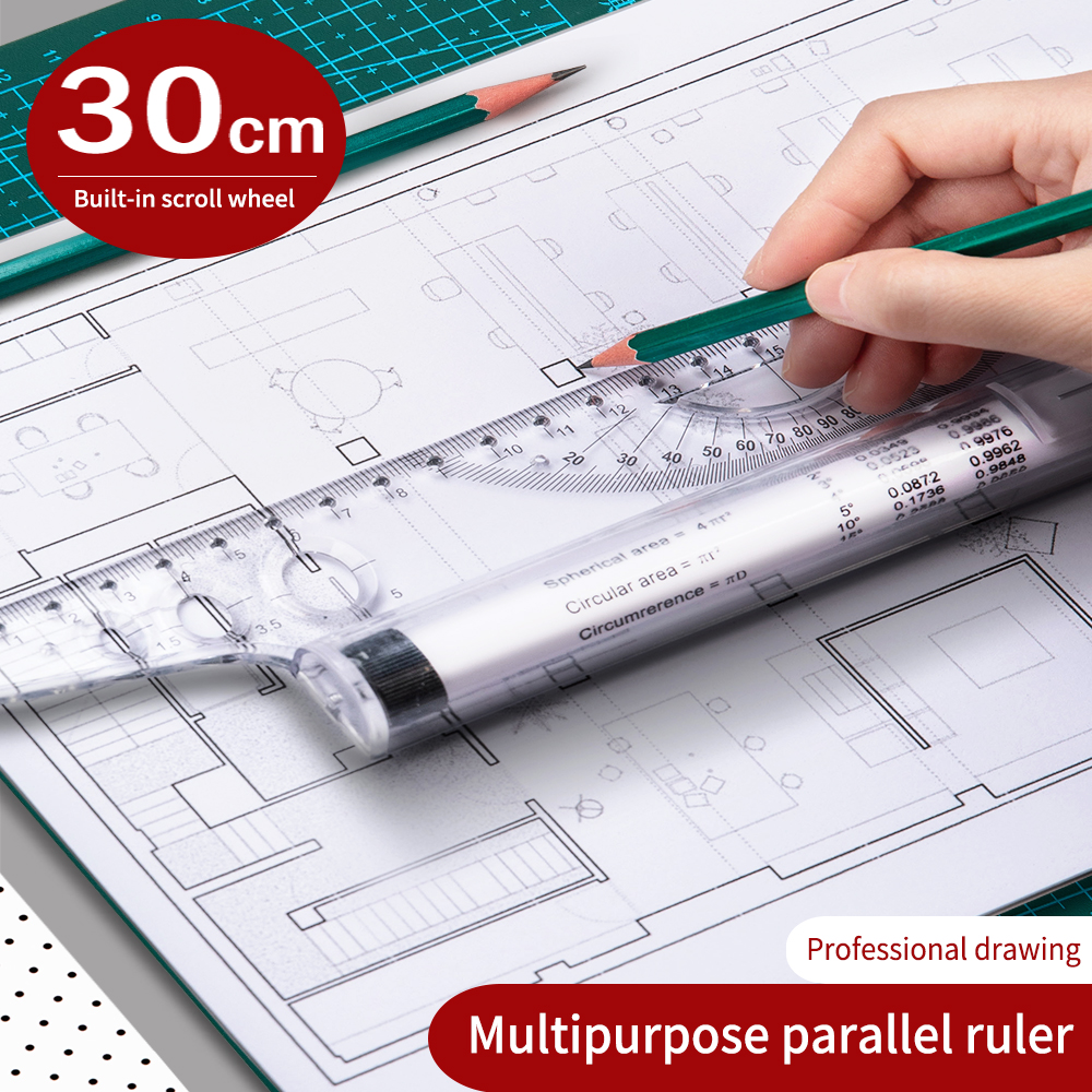 30cm Transparent Parallel Roll - Ruler Set Transparent avaliação e preço