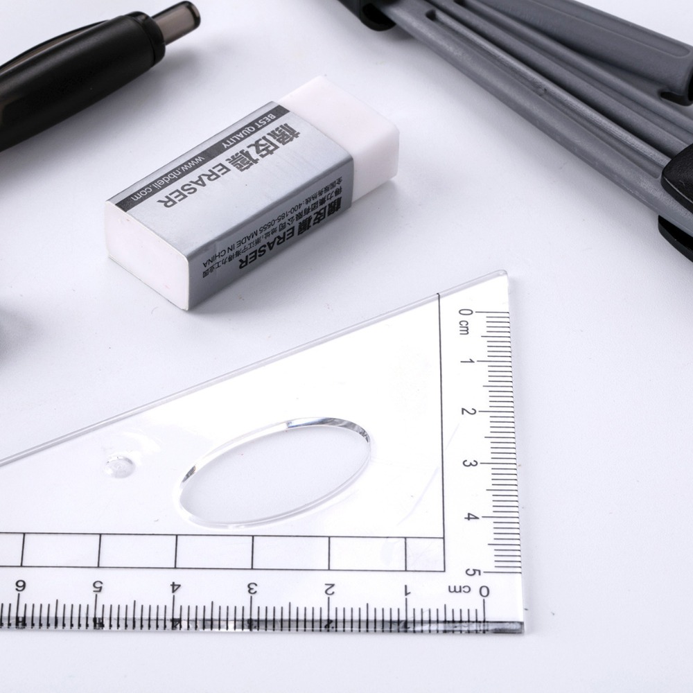 Transparent Ruler Set Eraser S - Ruler Set Transparent avaliação e preço