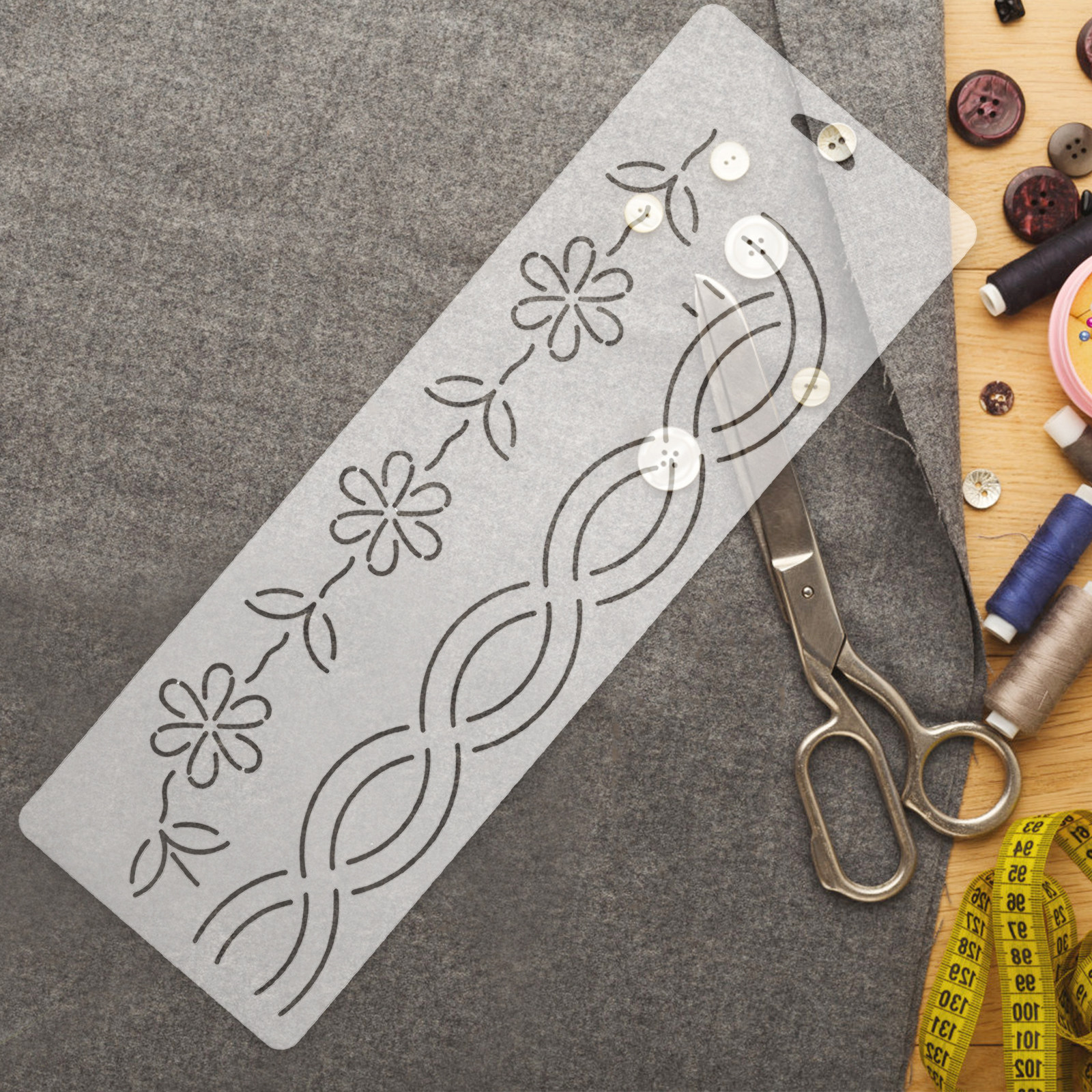 2Pcs Quilting Templates Set Tr - Ruler Set Transparent avaliação e preço
