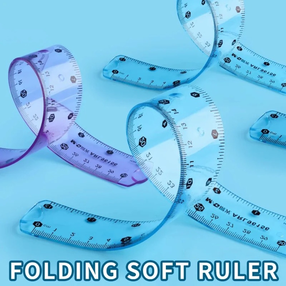 1/3pcs Transparent Soft Ruler, - Ruler Set Transparent avaliação e preço