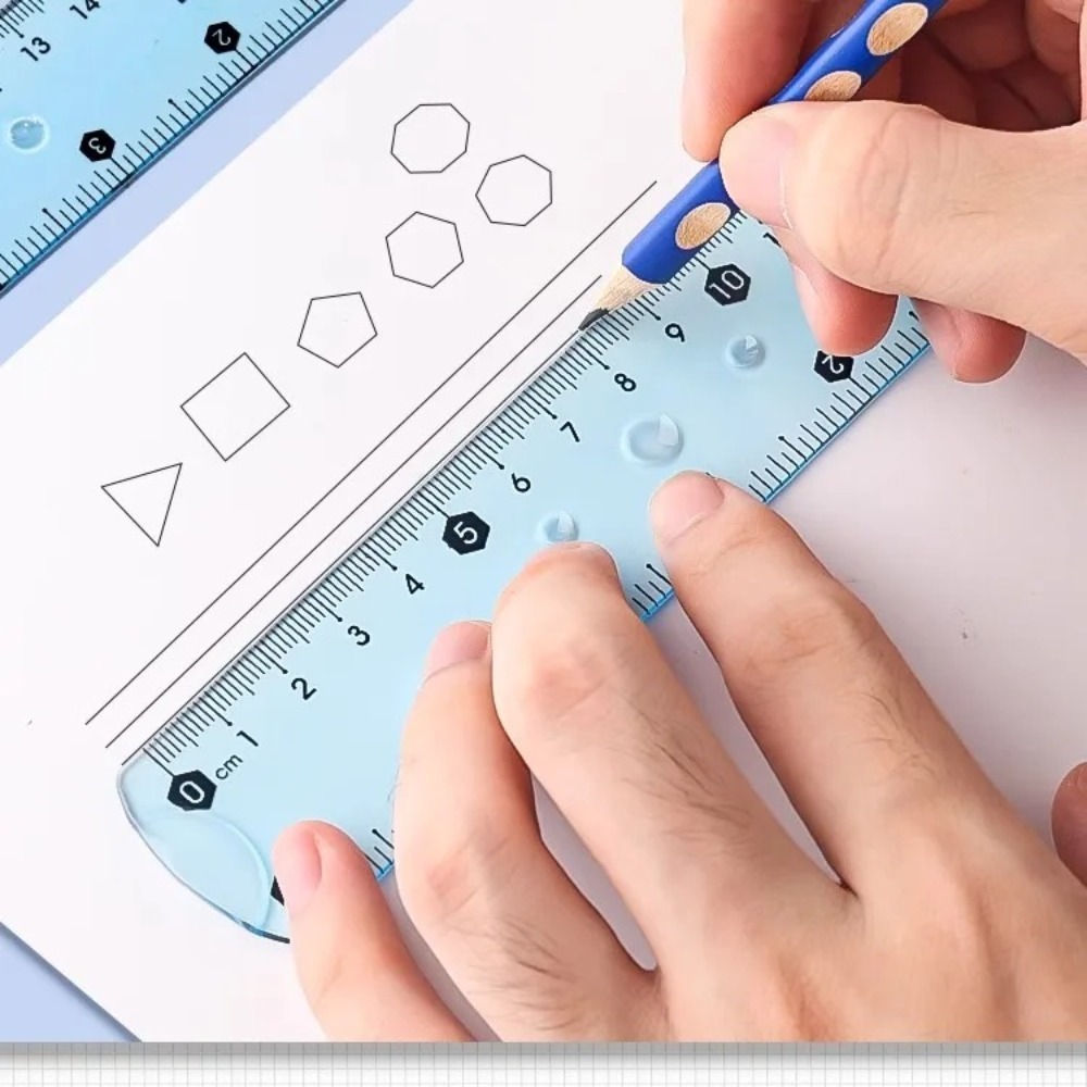 1/3pcs Transparent Soft Ruler, - Ruler Set Transparent avaliação e preço