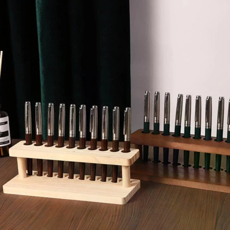 Walnut Wood Test Tube Rack Mul - Office Stationery And Supply avaliação e preço