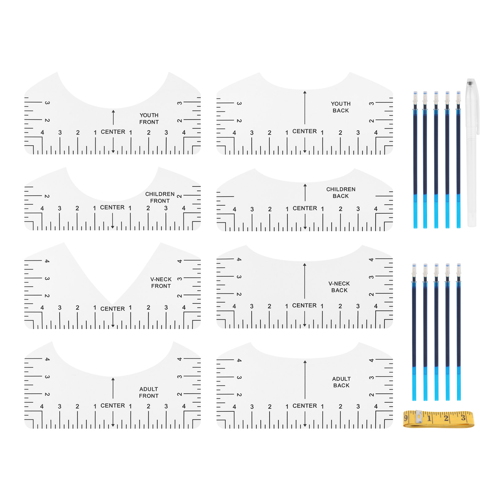 Transparent T-shirt Ruler Guid - Ruler Set Transparent avaliação e preço