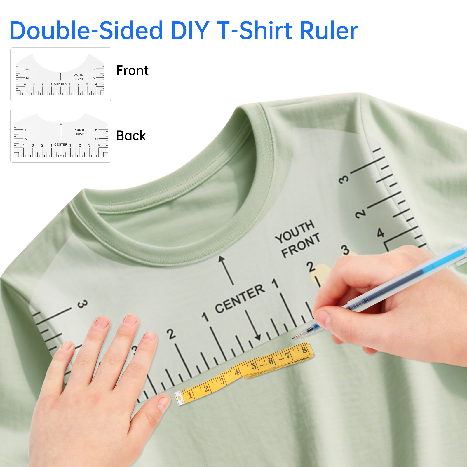 Transparent T-shirt Ruler Guid - Ruler Set Transparent avaliação e preço