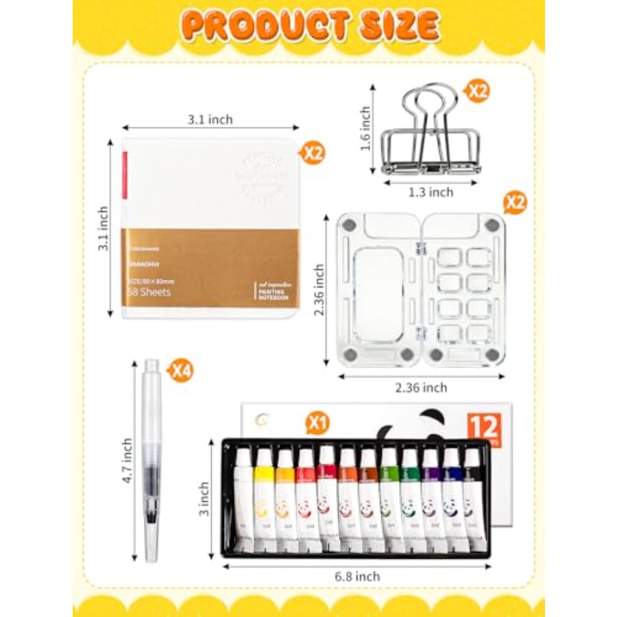 Mini Watercolor Paint Set Trav - Paperclip Magnetic Set avaliação e preço