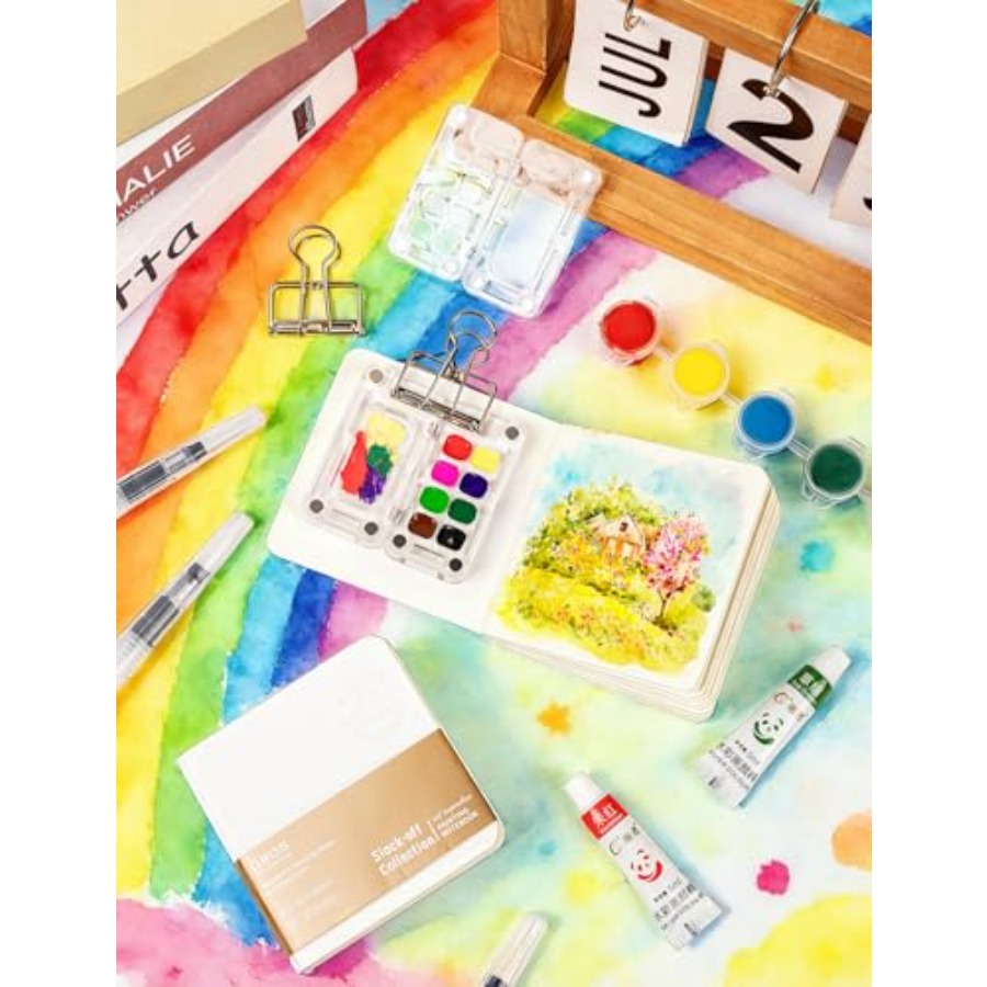 Mini Watercolor Paint Set Trav - Paperclip Magnetic Set avaliação e preço