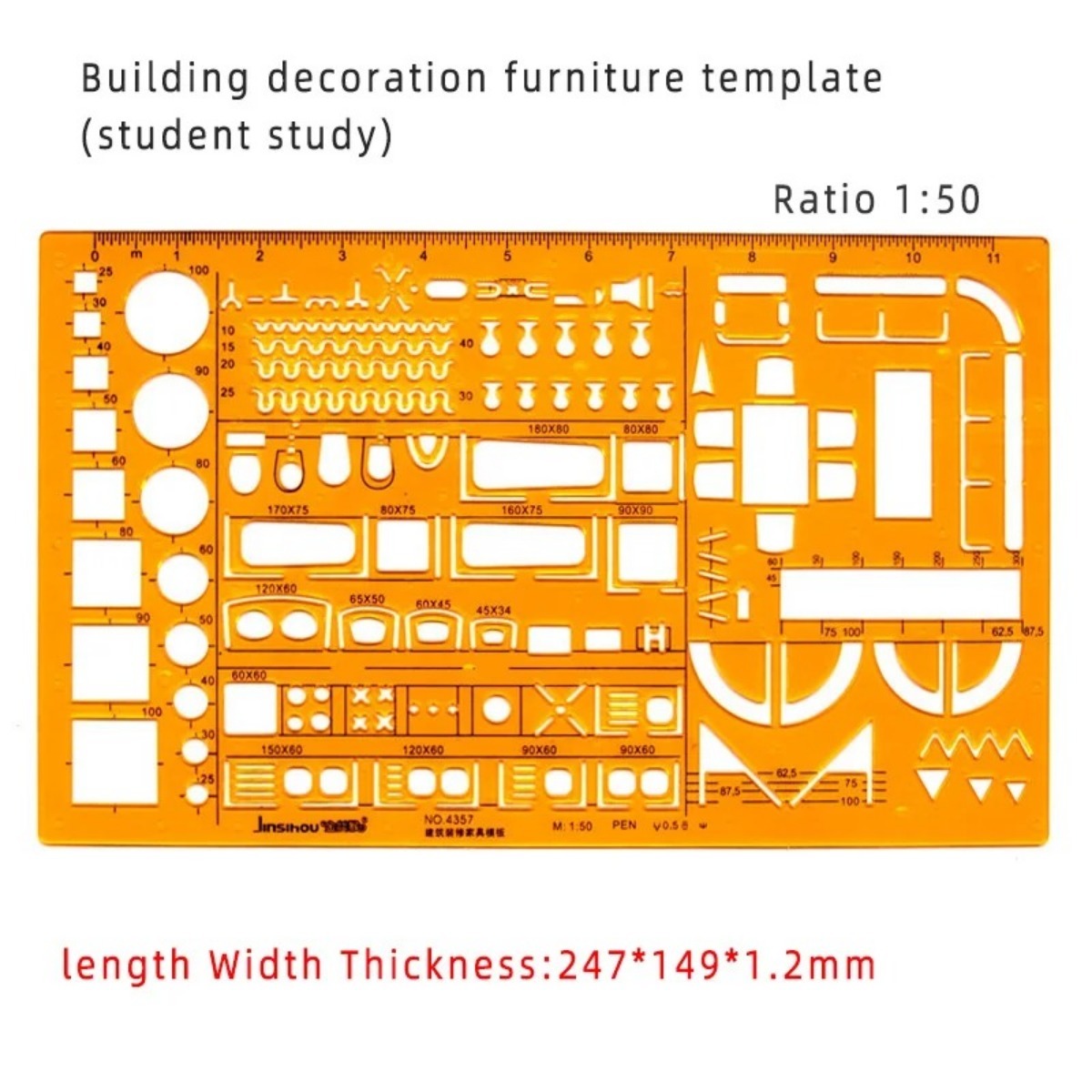 Geometric Drawing Template Set - Ruler Set Transparent avaliação e preço