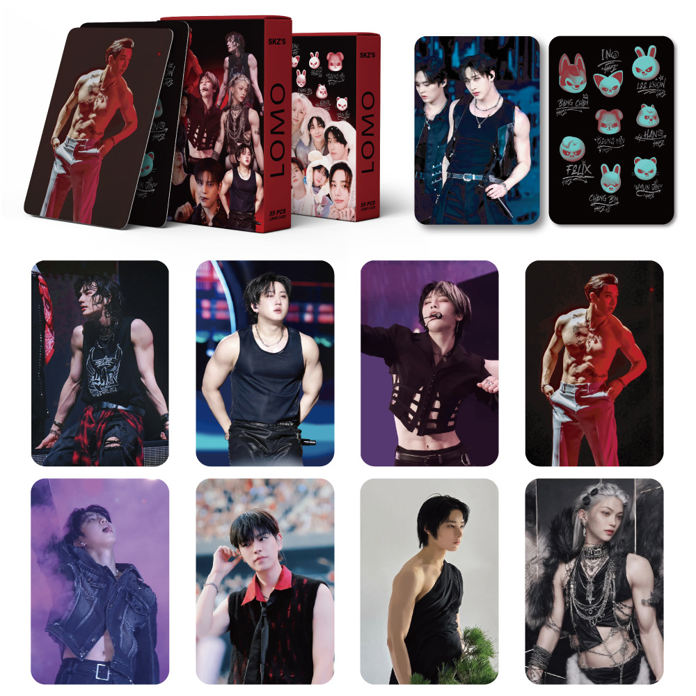 55PCS KPOP new Stray Kids Albu - Cardstock Paper Pack avaliação e preço