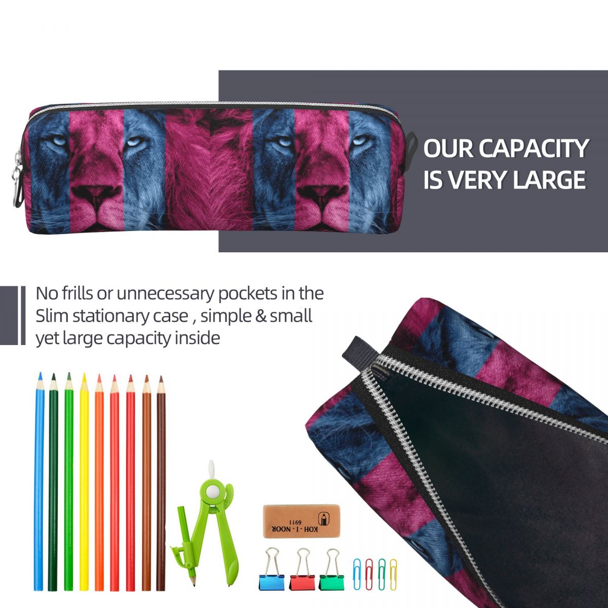 Aston Villa Lion Pencil Cases  - Lion Stationery & Office Supply(Kunshan)Co.Ltd avaliação e preço