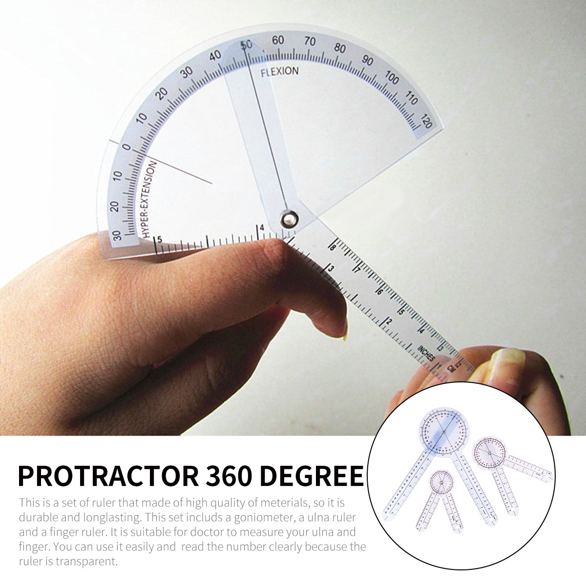 1Set Ruler Set Transparent Pla - Ruler Set Transparent avaliação e preço