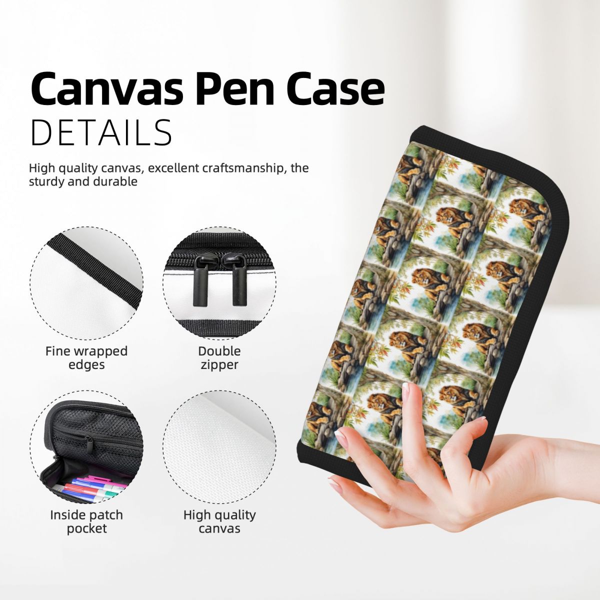 A Lion In A Forest Pencil Case - Lion Stationery & Office Supply(Kunshan)Co.Ltd avaliação e preço