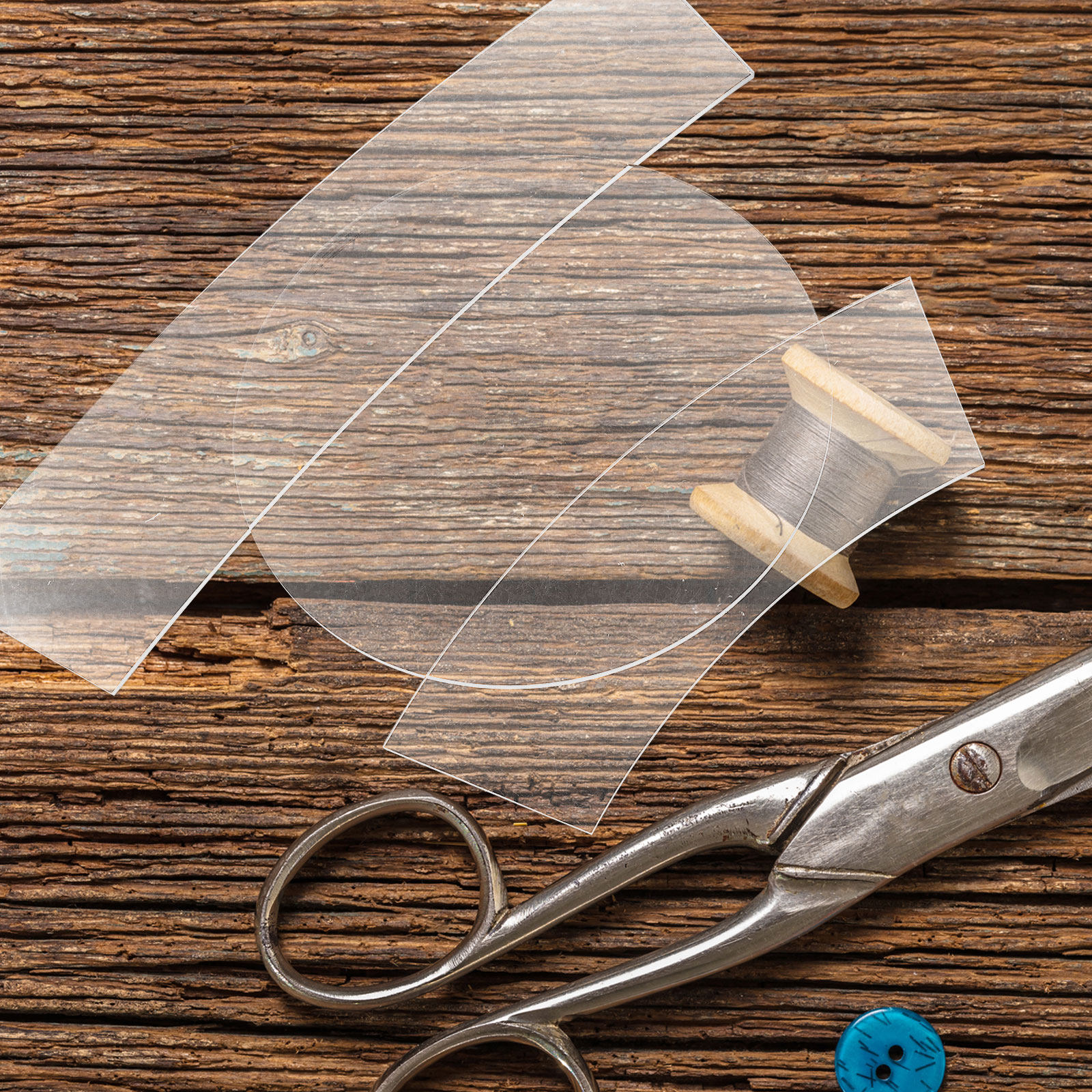 3Pcs Transparent Acrylic Bucke - Ruler Set Transparent avaliação e preço