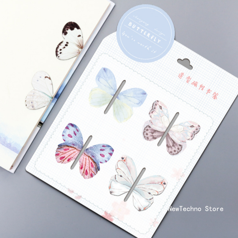 4pcs/Set Cartoon Butterfly Mag - Paperclip Magnetic Set avaliação e preço