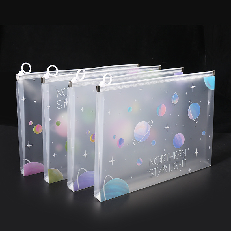 4/12pcs A4 Space Zipper Folder - Office Stationery And Supply avaliação e preço
