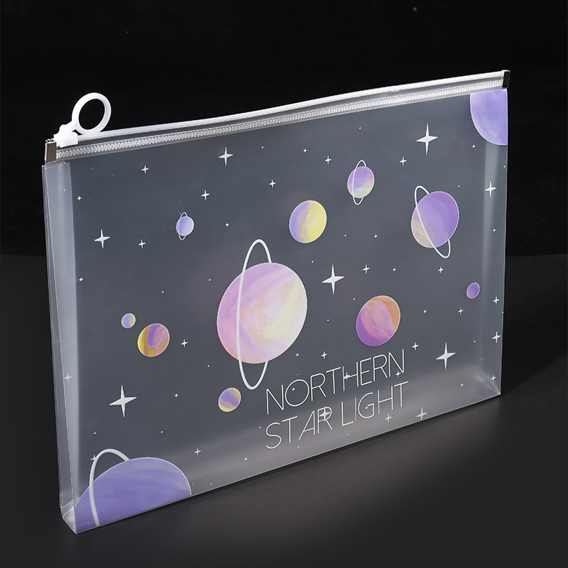 4/12pcs A4 Space Zipper Folder - Office Stationery And Supply avaliação e preço
