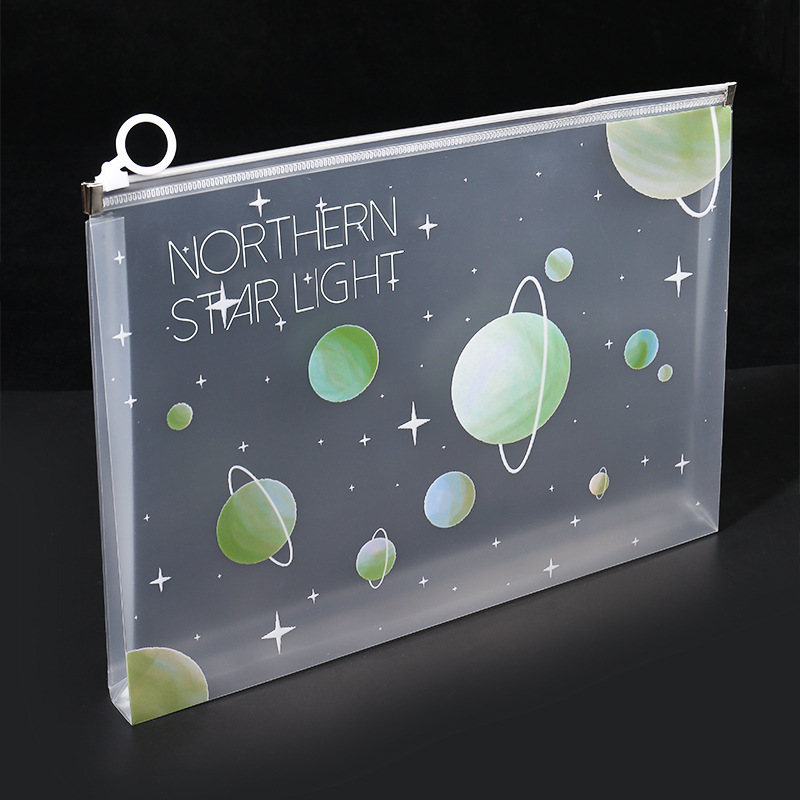 4/12pcs A4 Space Zipper Folder - Office Stationery And Supply avaliação e preço